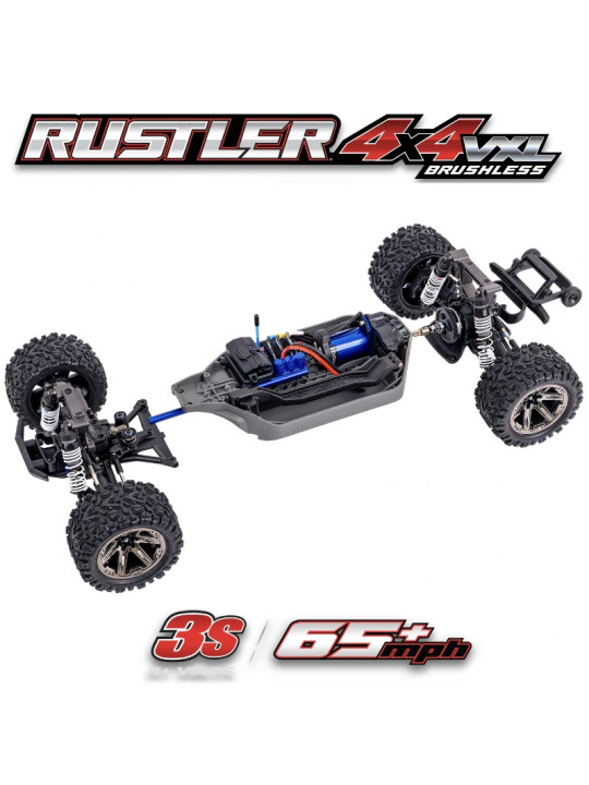 TRAXXAS RUSTLER STADIUM TRUCK 4X4 VXL BRUSHLESS HD 1/10 TQI TSM RTR 67376-4-ORNG