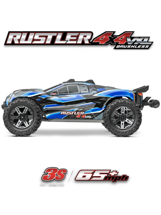 TRAXXAS RUSTLER STADIUM TRUCK 4X4 VXL BRUSHLESS VERT HD 1/10 TQI TSM RTR 67376-4-GRN