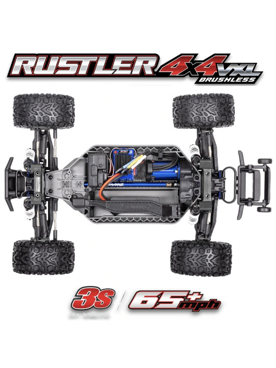 TRAXXAS RUSTLER STADIUM TRUCK 4X4 VXL BRUSHLESS HD 1/10 TQI TSM RTR 67376-4-ORNG