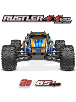 TRAXXAS RUSTLER STADIUM TRUCK 4X4 VXL BRUSHLESS VERT HD 1/10 TQI TSM RTR 67376-4-GRN