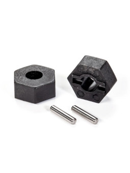 TRAXXAS HEXAGONES DE ROUES + GOUPILLES 12MM (X2) 1654