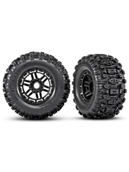 TRAXXAS ROUES MONTEES COLLEES NOIRES SLEDGEHAMMER - MAXX (2) 8973