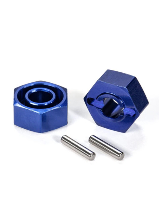 TRAXXAS HEXAGONE DE ROUE ALU BLEU 12MM (X2) 1654X