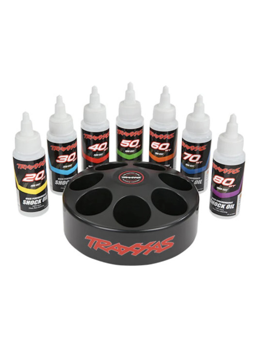TRAXXAS LOT HUILE SILICONE PREMIUM 20/30/40/50/60/70/80WT + CARROUSEL 5038X