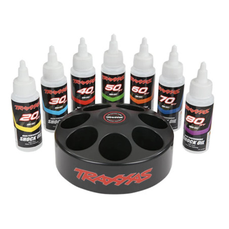 TRAXXAS SHOCK OIL SET WITH SPINNING CAROUSEL RACK 5038X