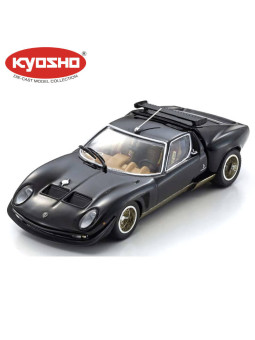 KYOSHO DIE CAST 1:43 LAMBORGHINI MIURA SVR 1970 BLACK-GOLD KS03203BKG