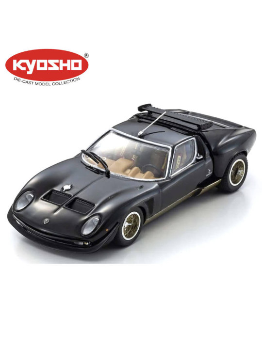 KYOSHO DIE CAST 1:43 LAMBORGHINI MIURA SVR 1970 BLACK-GOLD KS03203BKG
