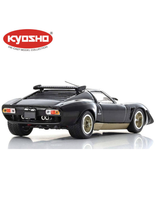 KYOSHO DIE CAST 1:43 LAMBORGHINI MIURA SVR 1970 BLACK-GOLD KS03203BKG