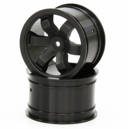 KYOSHO FAZER KOBRA REAR BLACK WHEELS (2) FAH202BK