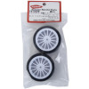 KYOSHO DRIFT PRE-GLUED TYRES FAZER VE-X 1:10 ON WHITE RIMS (2) FAT302W