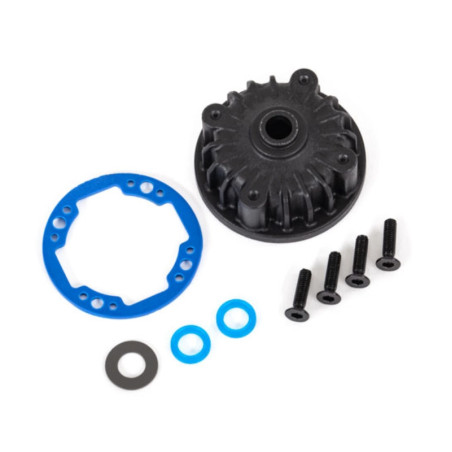 TRAXXAS CARRIER, DIFFERENTIAL/ X-RING GASKET/ O-RING (2) 9081