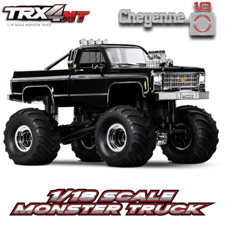 TRAXXAS TRX-4MT CHEVROLET CHEYENNE K10 BLACK MONSTER TRUCK 1/18 RTR 98064-1-BLK