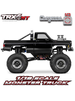 TRAXXAS TRX-4MT CHEVROLET CHEYENNE K10 BLACK MONSTER TRUCK 1/18 RTR 98064-1-BLK