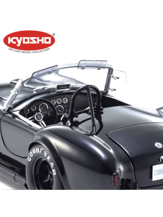 KYOSHO DIE CAST 1:18 SHELBY COBRA 427 S/C SPIDER 1962 BLACK KS08047BK