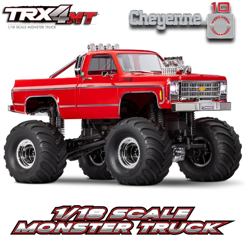 TRAXXAS TRX-4MT CHEVROLET CHEYENNE K10 RED MONSTER TRUCK 1/18 RTR 98064-1-RED