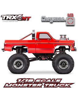 TRAXXAS TRX-4MT CHEVROLET CHEYENNE K10 RED MONSTER TRUCK 1/18 RTR 98064-1-RED