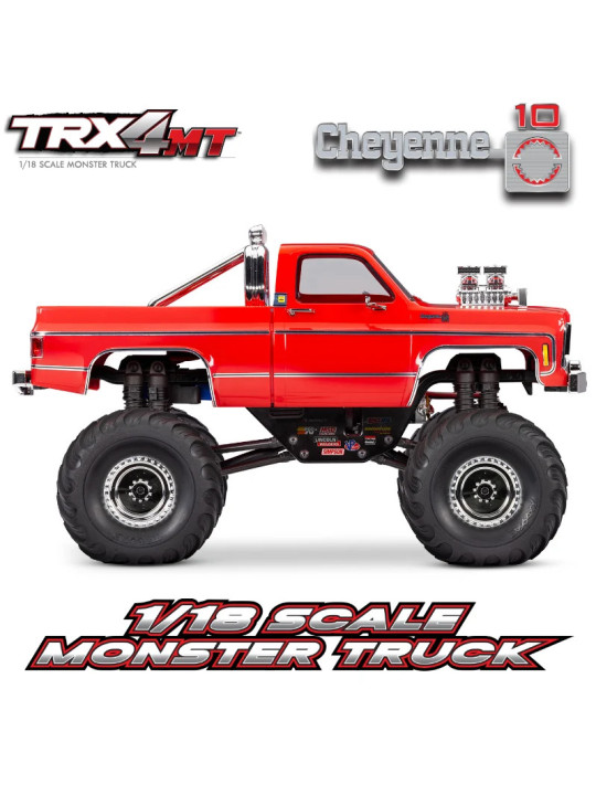 TRAXXAS TRX-4MT CHEVROLET CHEYENNE K10 RED MONSTER TRUCK 1/18 RTR 98064-1-RED
