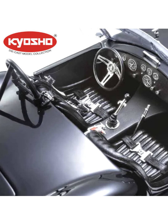 KYOSHO DIE CAST 1:18 SHELBY COBRA 427 S/C SPIDER 1962 BLACK KS08047BK