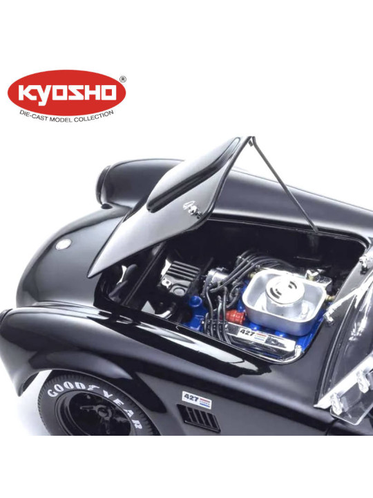 KYOSHO DIE CAST 1:18 SHELBY COBRA 427 S/C SPIDER 1962 NOIRE KS08047BK