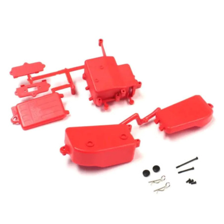KYOSHO RECEIVER AND BATTERY BOX INFERNO MP9-MP10 - RED IFF001KRB