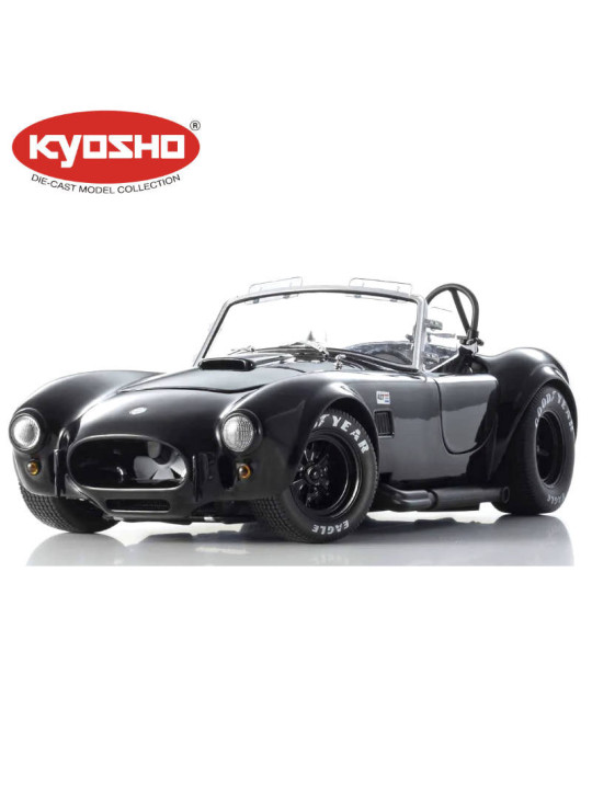 KYOSHO DIE CAST 1:18 SHELBY COBRA 427 S/C SPIDER 1962 BLACK KS08047BK