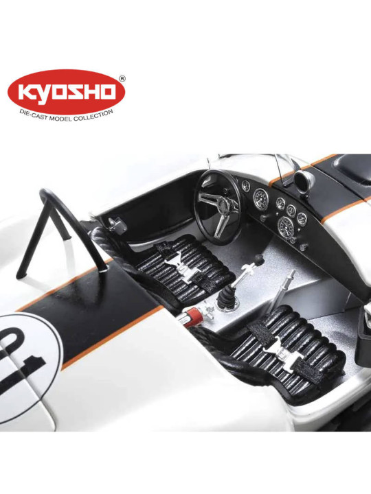 KYOSHO DIE CAST 1:18 SHELBY COBRA 427 S/C ESSEX WIRE BRIDGEHAMPTON 1965 NR.91 KS08047EW