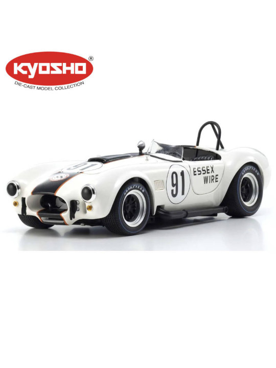 KYOSHO DIE CAST 1:18 SHELBY COBRA 427 S/C ESSEX WIRE BRIDGEHAMPTON 1965 NR.91 KS08047EW