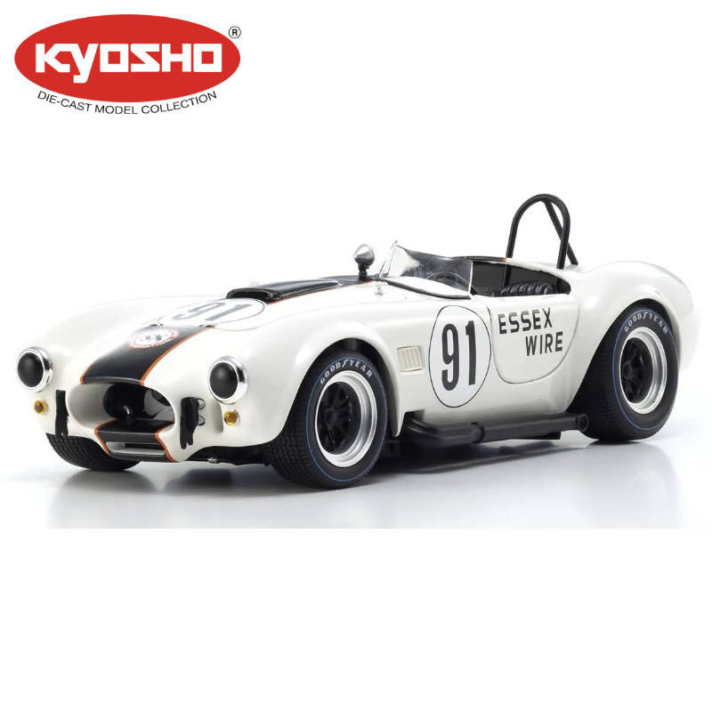 KYOSHO DIE CAST 1:18 SHELBY COBRA 427 S/C ESSEX WIRE BRIDGEHAMPTON 1965 NR.91 KS08047EW
