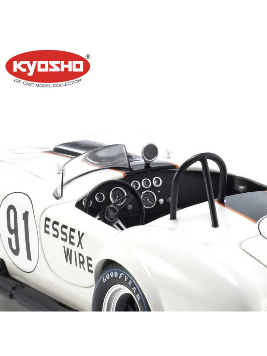KYOSHO DIE CAST 1:18 SHELBY COBRA 427 S/C ESSEX WIRE BRIDGEHAMPTON 1965 NR.91 KS08047EW