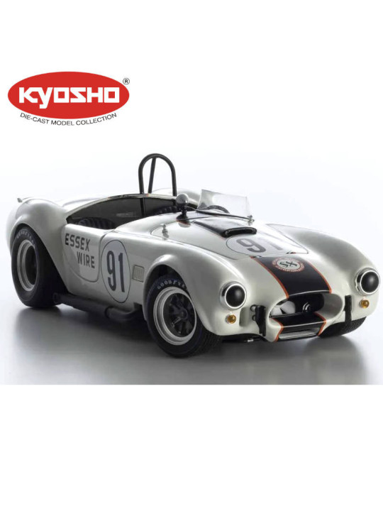 KYOSHO DIE CAST 1:18 SHELBY COBRA 427 S/C ESSEX WIRE BRIDGEHAMPTON 1965 NR.91 KS08047EW
