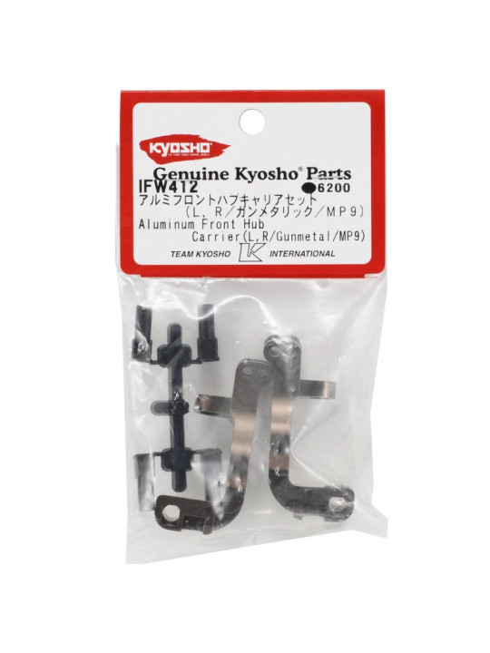 KYOSHO FRONT HUB CARRIER SET INFERNO MP9 (13DEG) ALUMINIUM IFW412