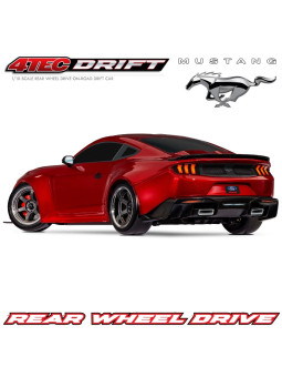 TRAXXAS 4-TEC DRIFT FORD MUSTANG ROUGE 1/10 RWD TQI TSM RTR 105237-4-RED