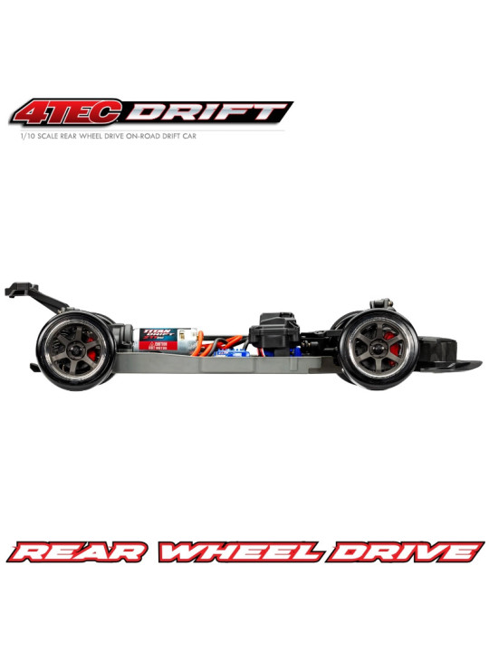 TRAXXAS 4-TEC DRIFT FORD MUSTANG ROUGE 1/10 RWD TQI TSM RTR 105237-4-RED