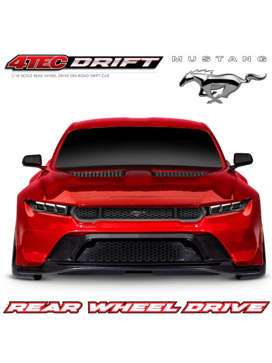 TRAXXAS 4-TEC DRIFT FORD MUSTANG RED 1/10 RWD TQI TSM RTR 105237-4-RED