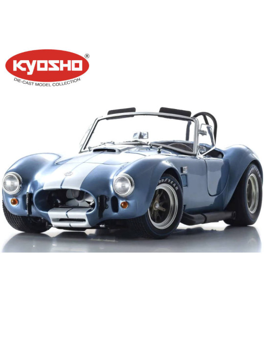 KYOSHO DIE CAST 1:18 SHELBY COBRA 427 S/C SPIDER 1962 LIGHT BLUE-WHITE KS08048SBL
