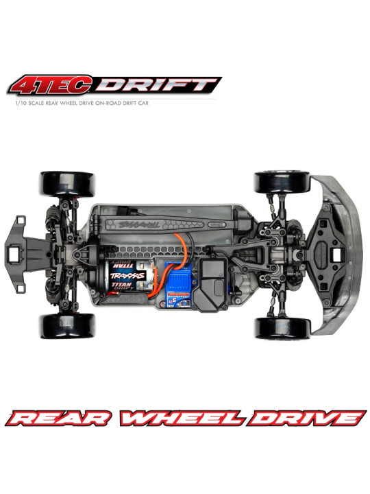 TRAXXAS 4-TEC DRIFT FORD MUSTANG BLUE 1/10 RWD TQI TSM RTR 105237-4-BLUE