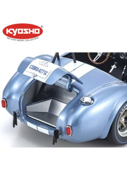 KYOSHO DIE CAST 1:18 SHELBY COBRA 427 S/C SPIDER 1962 LIGHT BLUE-WHITE KS08048SBL