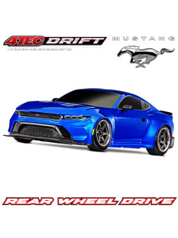 TRAXXAS 4-TEC DRIFT FORD MUSTANG BLUE 1/10 RWD TQI TSM RTR 105237-4-BLUE