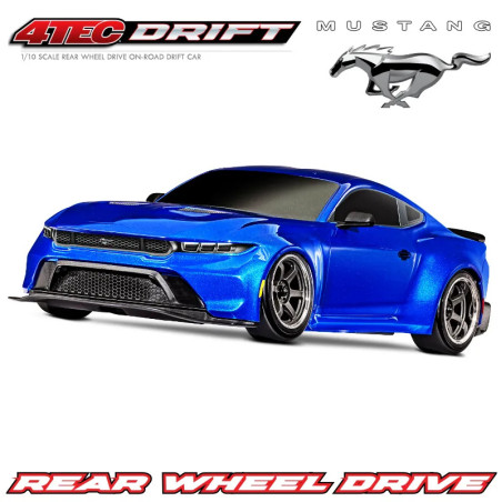 TRAXXAS 4-TEC DRIFT FORD MUSTANG BLUE 1/10 RWD TQI TSM RTR 105237-4-BLUE