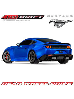 TRAXXAS 4-TEC DRIFT FORD MUSTANG BLUE 1/10 RWD TQI TSM RTR 105237-4-BLUE