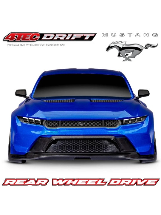 TRAXXAS 4-TEC DRIFT FORD MUSTANG BLUE 1/10 RWD TQI TSM RTR 105237-4-BLUE