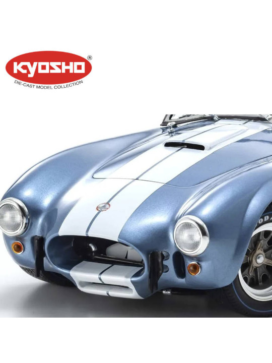 KYOSHO DIE CAST 1:18 SHELBY COBRA 427 S/C SPIDER 1962 LIGHT BLUE-WHITE KS08048SBL