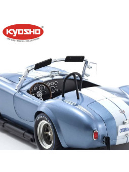 KYOSHO DIE CAST 1:18 SHELBY COBRA 427 S/C SPIDER 1962 LIGHT BLUE-WHITE KS08048SBL