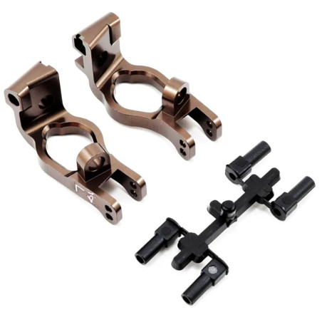 KYOSHO FRONT HUB CARRIER SET INFERNO MP9-MP10 ALUMINIUM - 19 DEG. IFW461