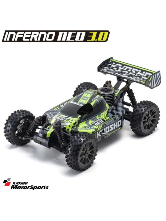 KYOSHO INFERNO NEO 3.0 1:8 RC NITRO READYSET (KE21SP) TYPE6 - JAUNE  33012T6B