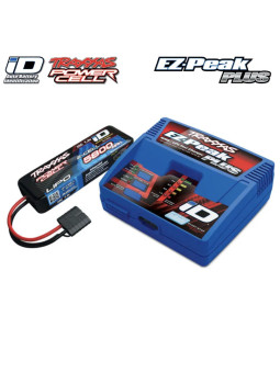 TRAXXAS BATTERY/CHARGER COMPLETER PACK ( 2970 ID® CHARGER (1), 2843X 5800MAH 7.4V 2-CELL 25C LIPO ID BATTERY (1) 2992G