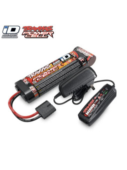TRAXXAS BATTERY/CHARGER COMPLETER PACK (INCLUDES 2969 2-AMP NIMH CHARGER, 2923X 3000MAH 8.4V 7-CELL NIMH ID BATTERY (1) 2983G