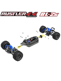 TRAXXAS RUSTLER 4X4 BRUSHLESS BL-2S STADIUM TRUCK 1/0 RTR 67164-4