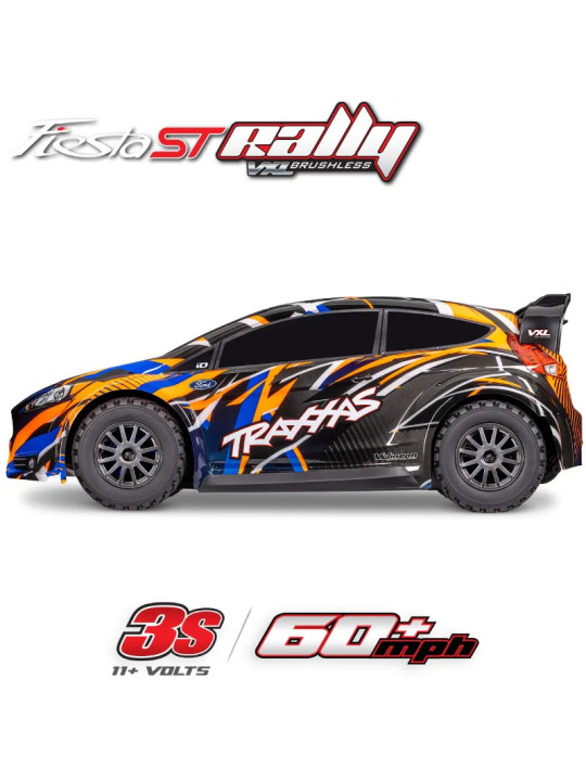 TRAXXAS FORD FIESTA RALLY VXL BRUSHLESS CLIPLESS TQI TSM 1/10 RTR 74276-4