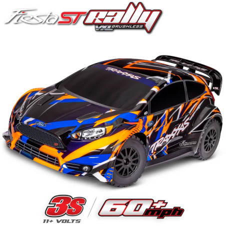 TRAXXAS FORD FIESTA RALLY VXL BRUSHLESS CLIPLESS TQI TSM 1/10 RTR 74276-4